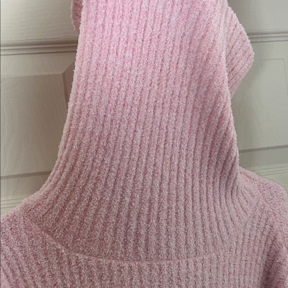 Elegant Pink Cowl Neck Sweater Dress - Picture 14 of 14